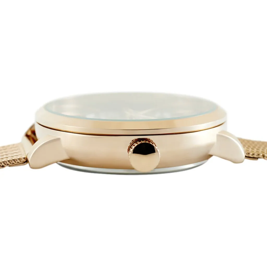 CODHOR Montre Louise Noir cadran doré rose fond noir bracelet acier doré Discount