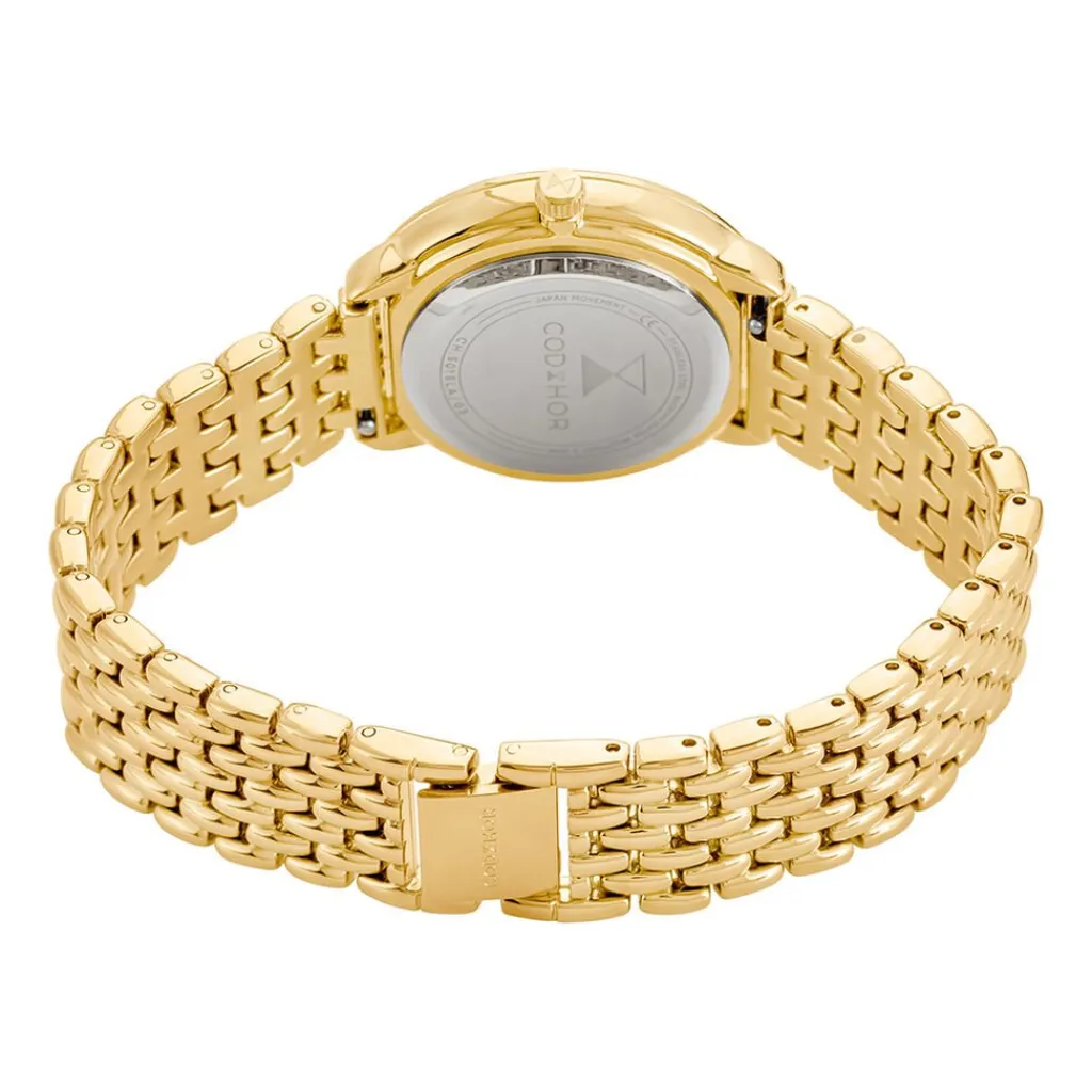 CODHOR Montre Louna Argenté cadran doré fond argenté bracelet alliage doré Outlet