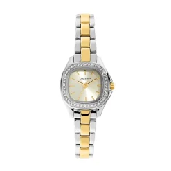 CODHOR Montre Mona Doré cadran argenté fond doré bracelet alliage bicolore