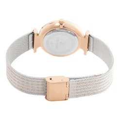 CODHOR Montre Nidia Blanc cadran doré rose fond blanc bracelet acier bicolore Best