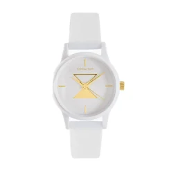 CODHOR Montre Pauline Blanc cadran blanc fond blanc bracelet silicone blanc