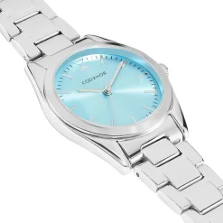 CODHOR Montre Sacha Bleu Sky cadran blanc fond bleu sky bracelet acier argenté Best