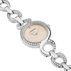 CODHOR Montre Sarah Nacre Rose cadran argenté fond nacre rose bracelet alliage argenté Discount