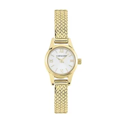 CODHOR Montre Simone Argenté cadran doré fond champagne bracelet acier doré Online