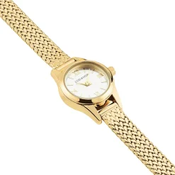 CODHOR Montre Simone Argenté cadran doré fond champagne bracelet acier doré Online