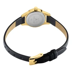CODHOR Montre Simone Argenté cadran doré fond champagne bracelet synthétique noir