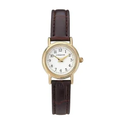 CODHOR Montre Veronique Blanc cadran doré fond blanc bracelet synthétique marron Sale