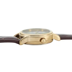 CODHOR Montre Veronique Blanc cadran doré fond blanc bracelet synthétique marron Sale