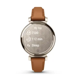 GARMIN Montre Connectée Lily 2 Crème cadran cr&egrave;me fond cr&egrave;me bracelet cuir camel Online