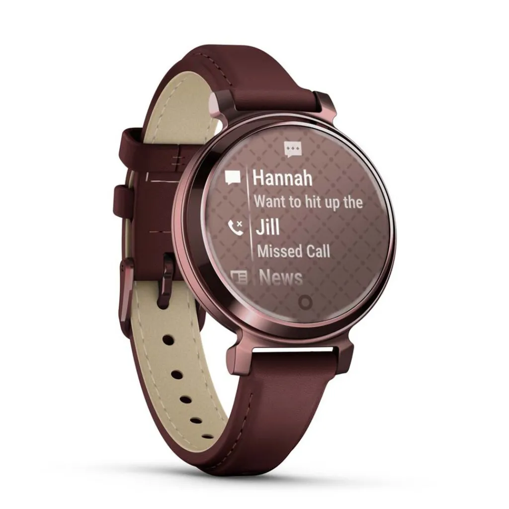 GARMIN Montre Connectée Lily 2 Marron cadran marron fond marron bracelet cuir marron Outlet