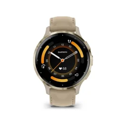 GARMIN Montre Connectée Venu 3 cadran beige bracelet cuir beige