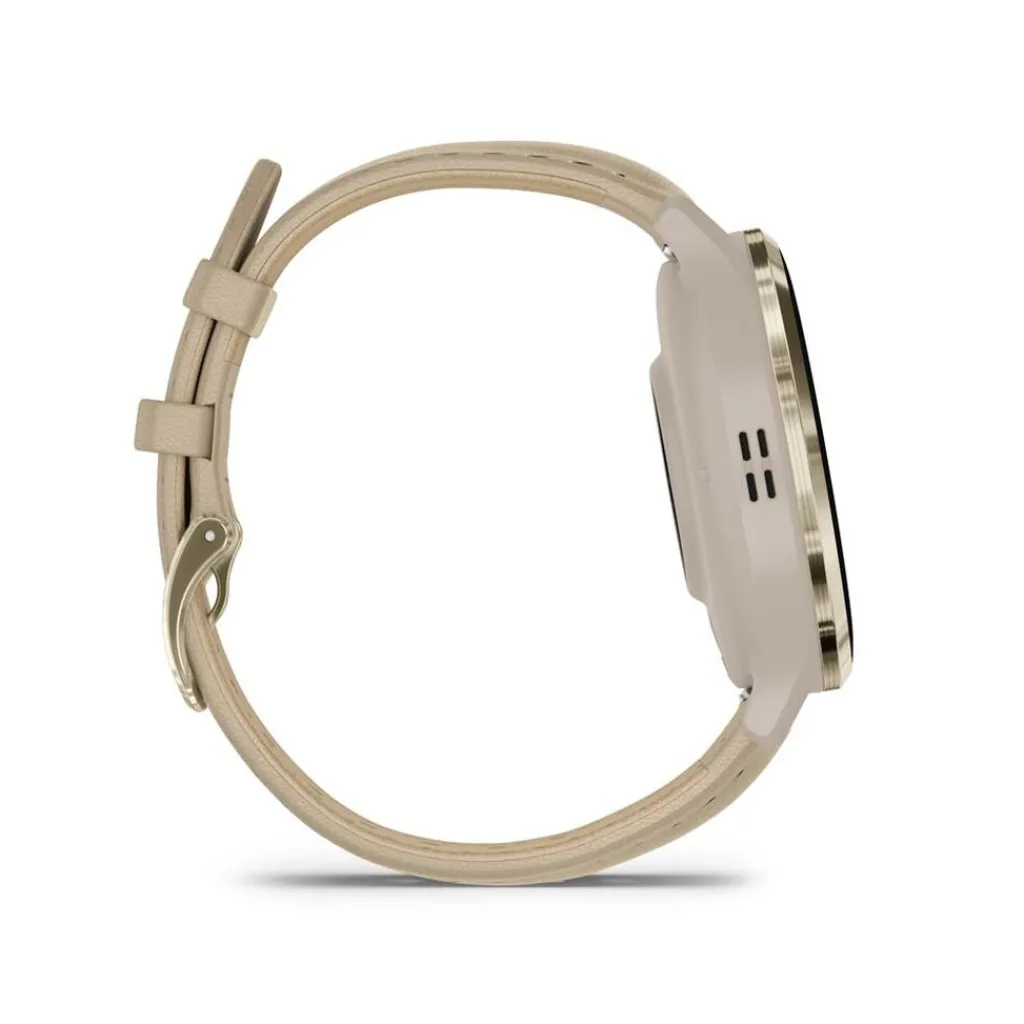 GARMIN Montre Connectée Venu 3 cadran beige bracelet cuir beige