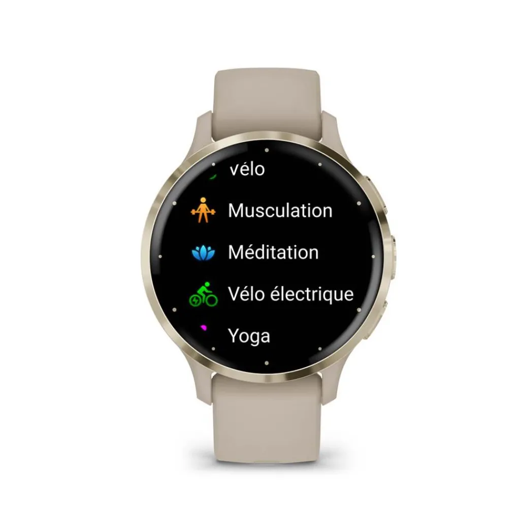 GARMIN Montre Connectée Venu 3 cadran beige bracelet silicone beige Clearance