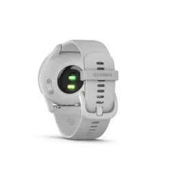 GARMIN Montre Connectée Vivomove Trend cadran argenté fond personnalisable bracelet silicone gris Hot