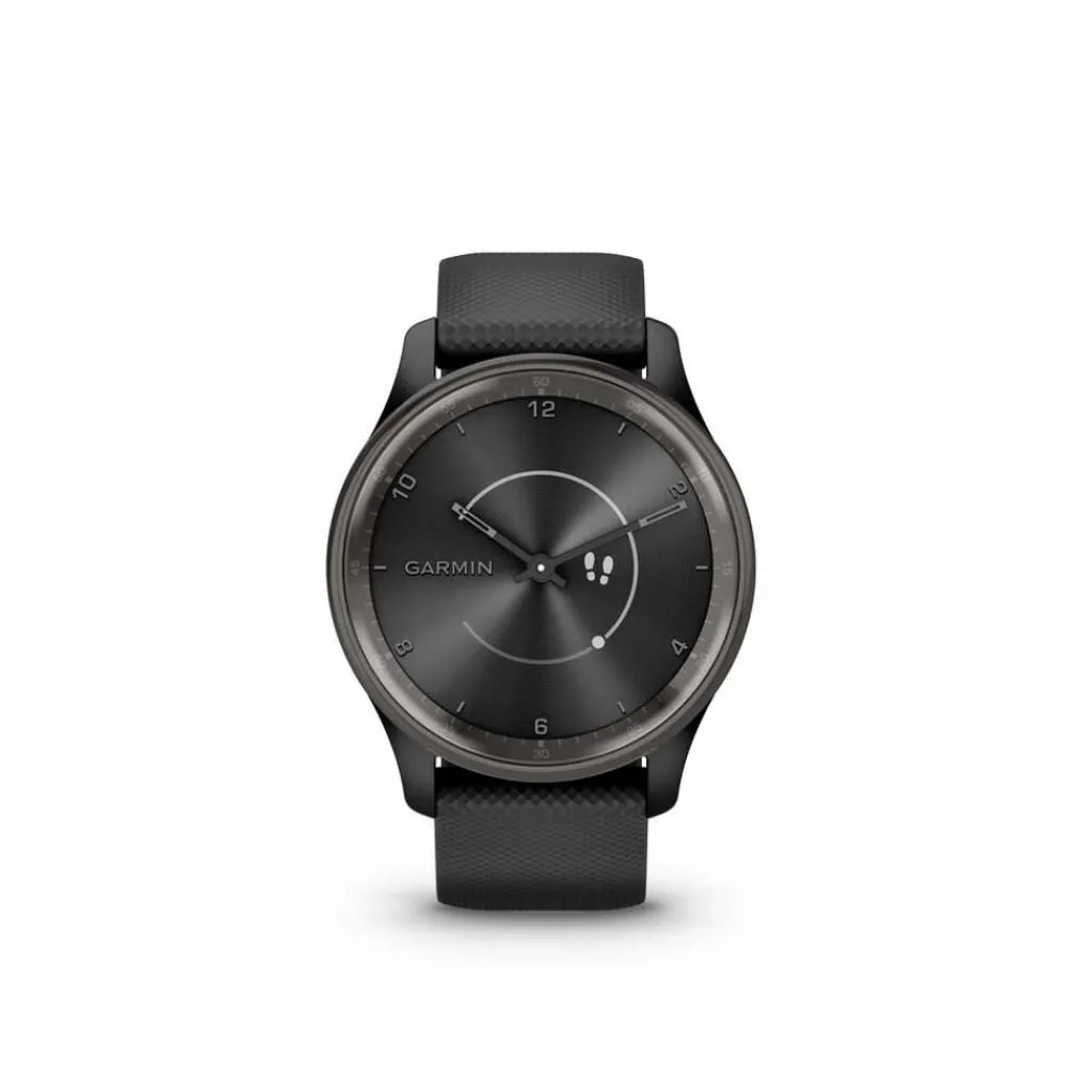 GARMIN Montre Connectée Vivomove Trend cadran noir fond personnalisable bracelet silicone noir Online