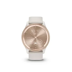 GARMIN Montre Connectée Vivomove Trend cadran ivoire fond personnalisable bracelet silicone ivoire Outlet