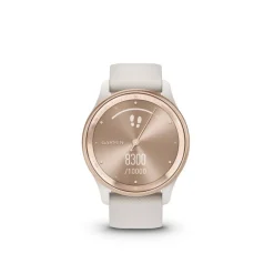 GARMIN Montre Connectée Vivomove Trend cadran ivoire fond personnalisable bracelet silicone ivoire Outlet