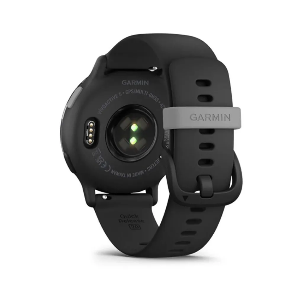 GARMIN Montre Connectée vivoactive 5 cadran noir fond personnalisable bracelet silicone noir Best