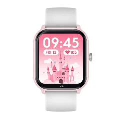 ICE WATCH Montre Connectée Smart Junior 3.0 cadran rose bracelet plastique blanc Discount