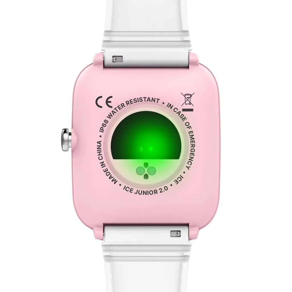 ICE WATCH Montre Connectée Smart Junior 3.0 cadran rose bracelet plastique blanc Discount