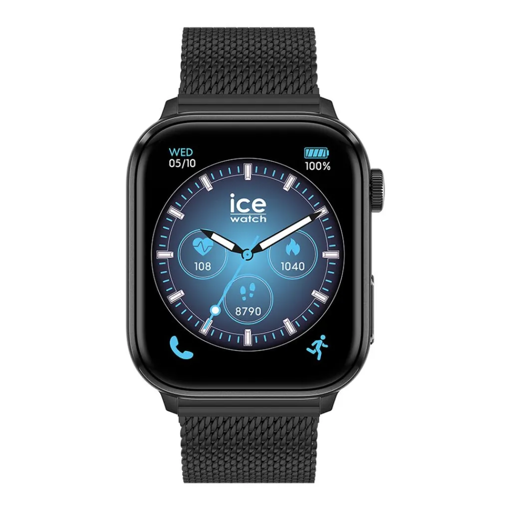 ICE WATCH Montre Connectée Smart 3.0 cadran noir bracelet métal noir Outlet