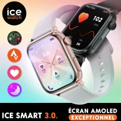 ICE WATCH Montre Connectée Smart 3.0 cadran noir bracelet métal noir Outlet