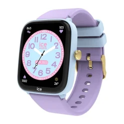 ICE WATCH Montre Connectée Smart Junior 2.0 cadran bleu sky bracelet silicone violet Discount