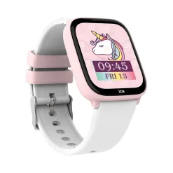 ICE WATCH Montre Connectée Smart Junior 3.0 Find My cadran rose bracelet silicone blanc Clearance