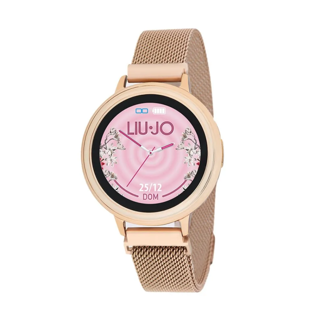 LIU JO Montre Connectée Smartwatch Eye Gold Rose cadran rose bracelet acier rose Best