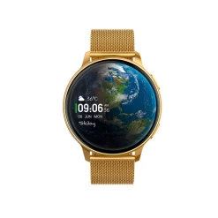 TEKDAY Montre Connectée cadran doré bracelet acier doré Outlet