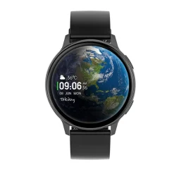 TEKDAY Montre Connectée cadran noir bracelet silicone noir Outlet