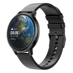 TEKDAY Montre Connectée cadran noir bracelet silicone noir Outlet