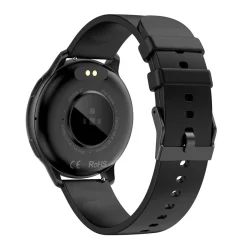 TEKDAY Montre Connectée cadran noir bracelet silicone noir Outlet