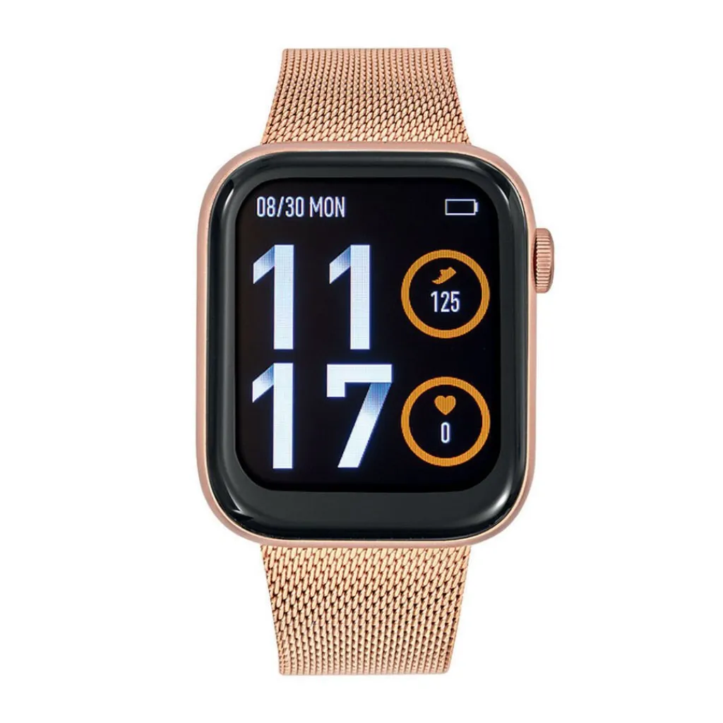 TEKDAY Montre Connectée cadran bicolore doré / rose bracelet acier bicolore Hot