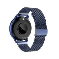 TEKDAY Montre Connectée cadran bleu bracelet acier bleu