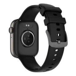 TEKDAY Montre Connectée cadran gris bracelet silicone noir