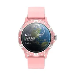 TEKDAY Montre Connectée cadran rose bracelet silicone rose Hot