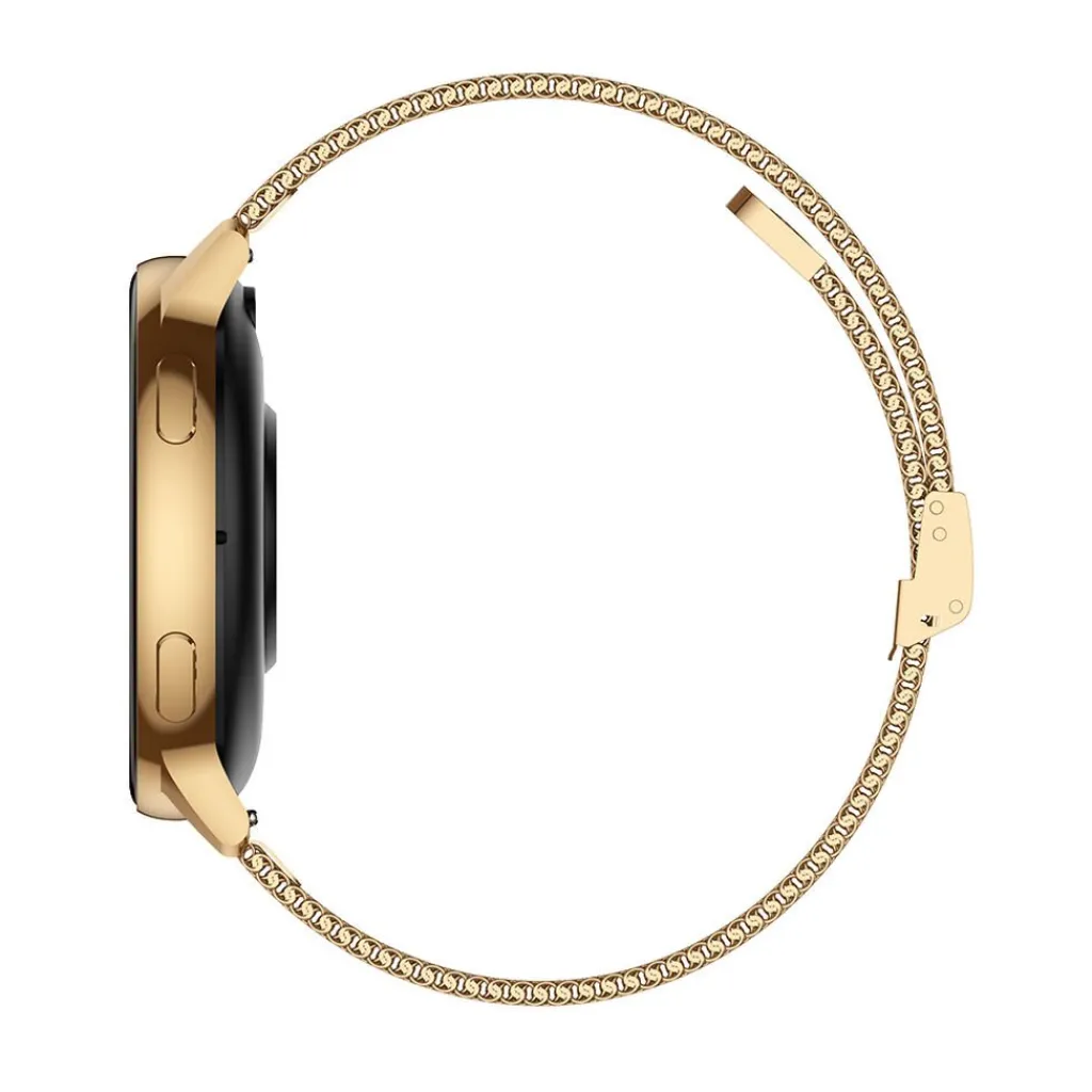 TEKDAY Montre Connectée cadran rose bracelet acier rose New