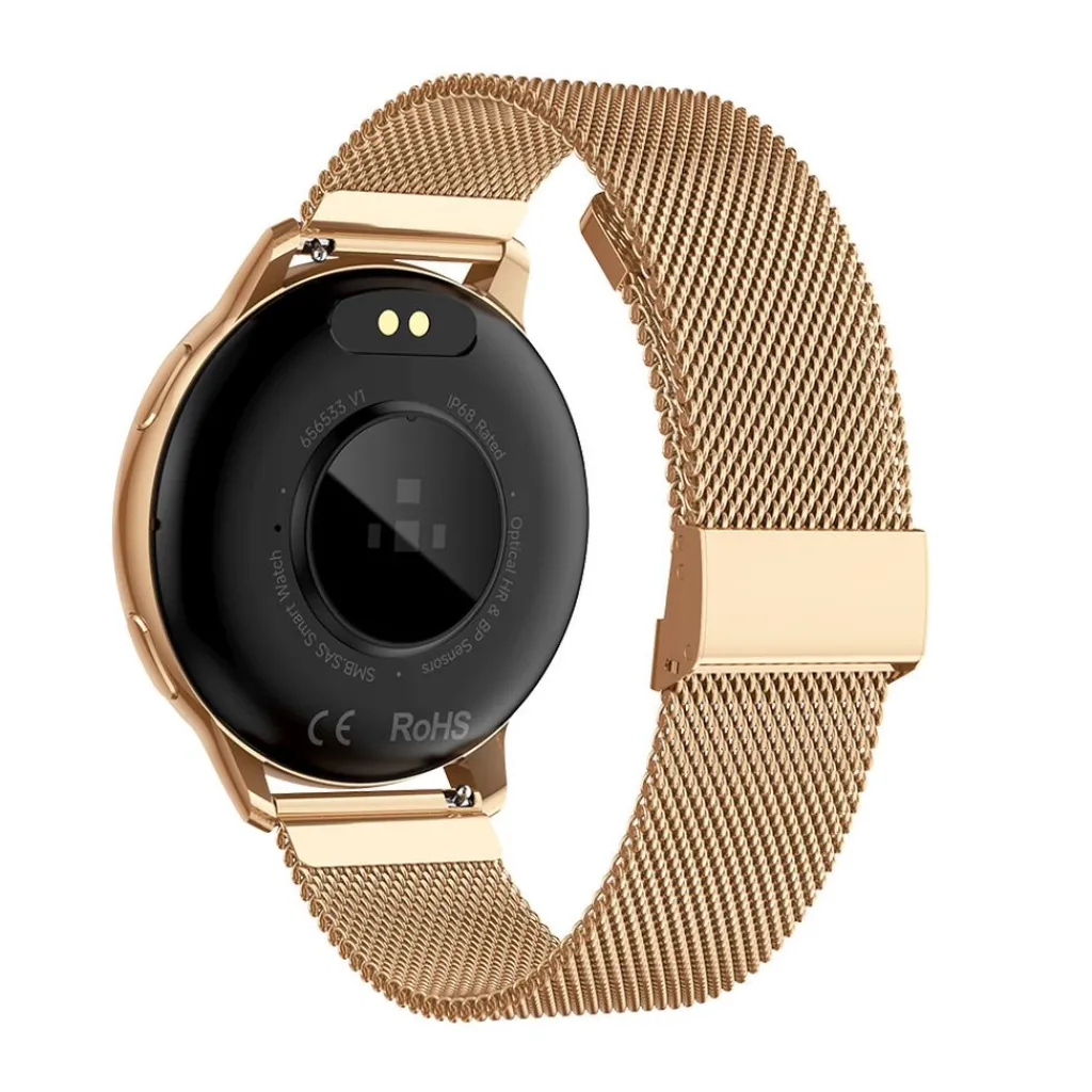 TEKDAY Montre Connectée cadran rose bracelet acier rose New