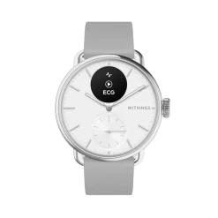 WITHINGS Montre Connectée Scanwatch 2 cadran argenté bracelet silicone gris Sale