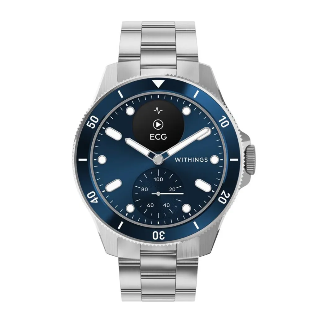 WITHINGS Montre Connectée Scanwatch Nova cadran argenté bracelet acier argenté Online