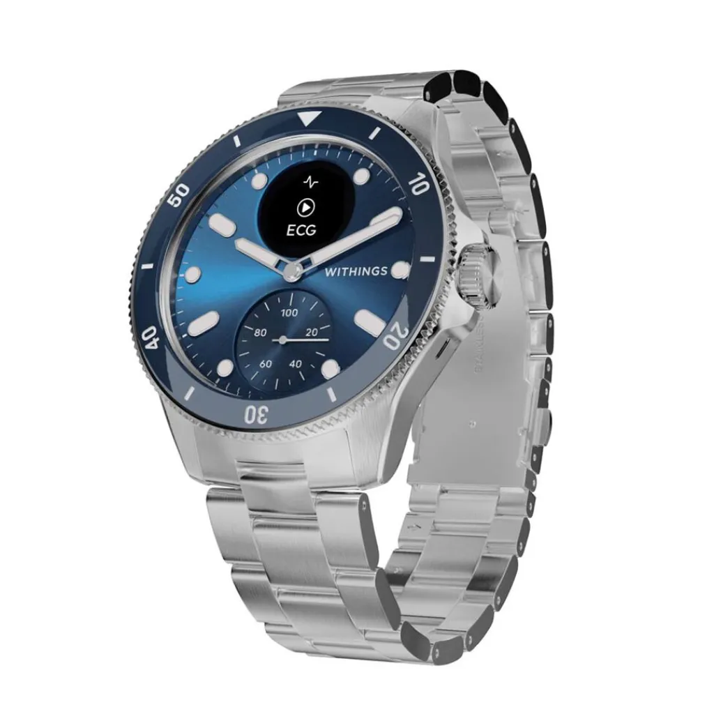 WITHINGS Montre Connectée Scanwatch Nova cadran argenté bracelet acier argenté Online