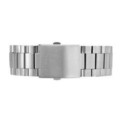 DIESEL Montre Mega Chief Noir cadran argenté fond noir bracelet acier argenté Clearance