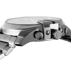 DIESEL Montre Mega Chief Bleu cadran gris fond bleu bracelet acier gris Online