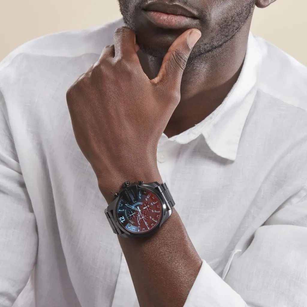 DIESEL Montre Mega Chief Noir