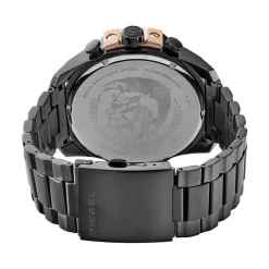 DIESEL Montre Mega Chief Noir cadran noir fond noir bracelet acier noir Best