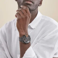 DIESEL Montre Mega Chief Noir cadran noir fond noir bracelet acier noir Best