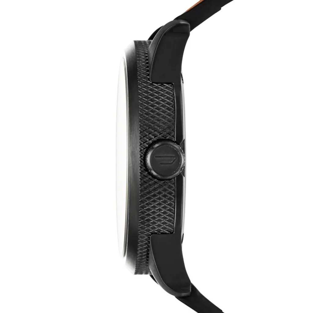 DIESEL Montre Nsbb Gris cadran noir fond gris bracelet cuir marron Online