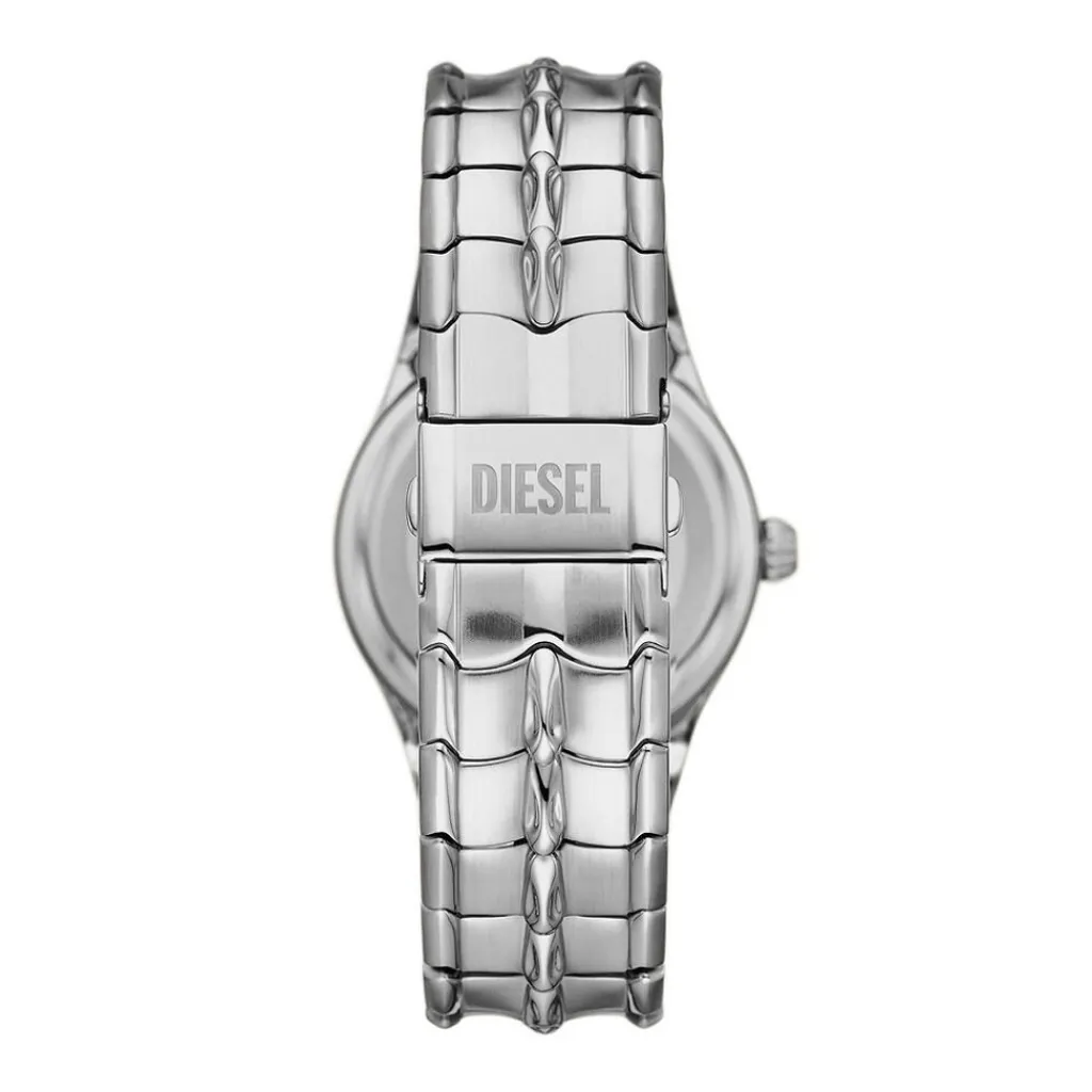 DIESEL Montre Vert Argenté cadran argenté fond argenté bracelet acier argenté Discount