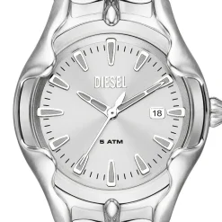 DIESEL Montre Vert Argenté cadran argenté fond argenté bracelet acier argenté Discount
